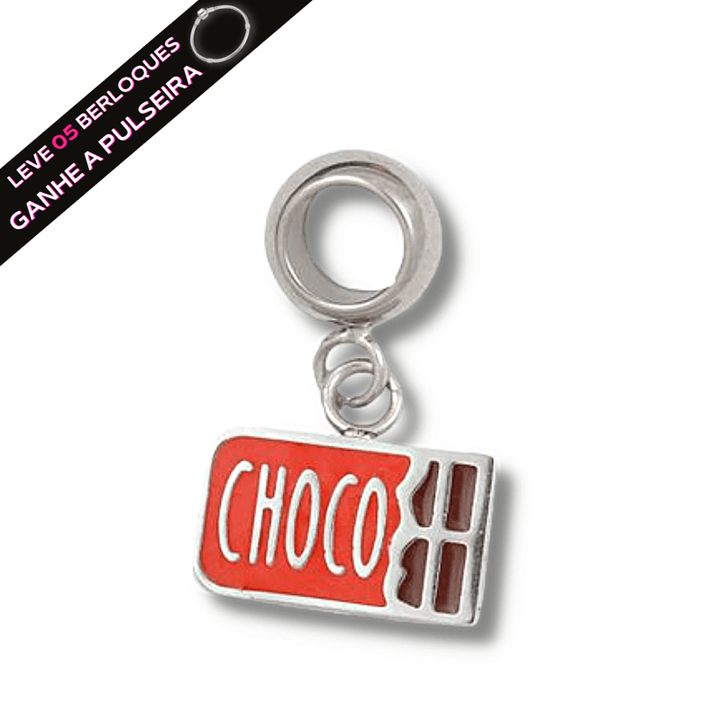 Berloque Pendurado Choco - Aço Inox - Áurea Acessórios